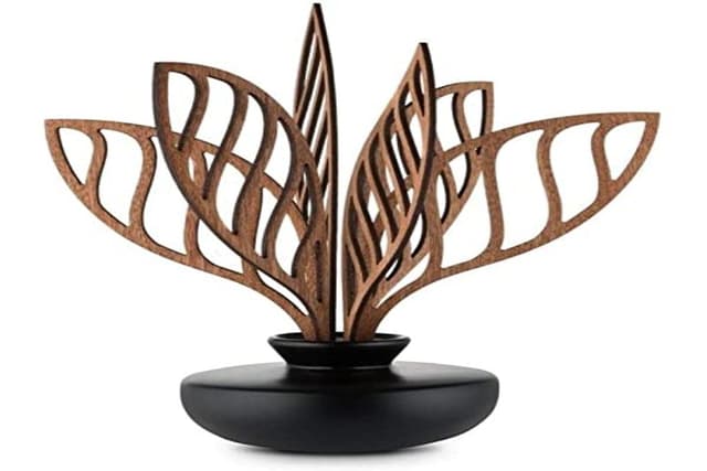 🌿🌸 Alessi MW64 5S B Shhh Duft- Blattdiffusor aus Porzellan und Mahagoni 🌸🌿