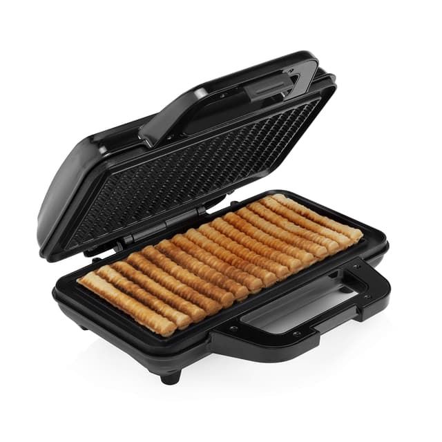 🥞🍟 Tristar WF-1171 Waffel-Pommes-Maker, 1000, Edelstahl, Silber, Schwarz, 15 Stück - Sonderangebot!