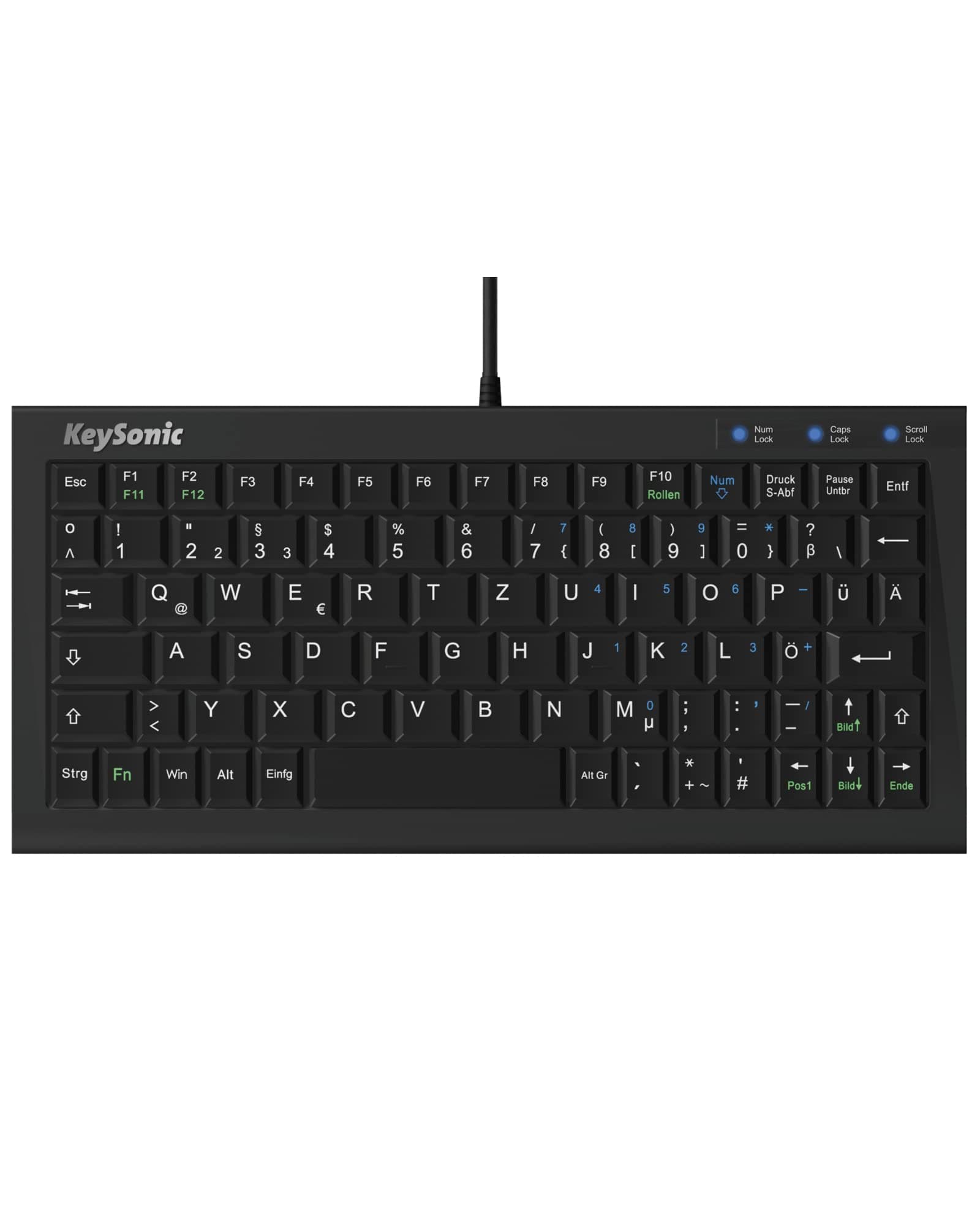 🌟 KeySonic Extra Kleine Tastatur - Super Mini Layout 🌟