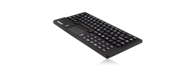 🌊🔒 KeySonic KSK-5031IN (DE) Mini-Tastatur aus Silikon mit Touchpad & 2 Maustasten