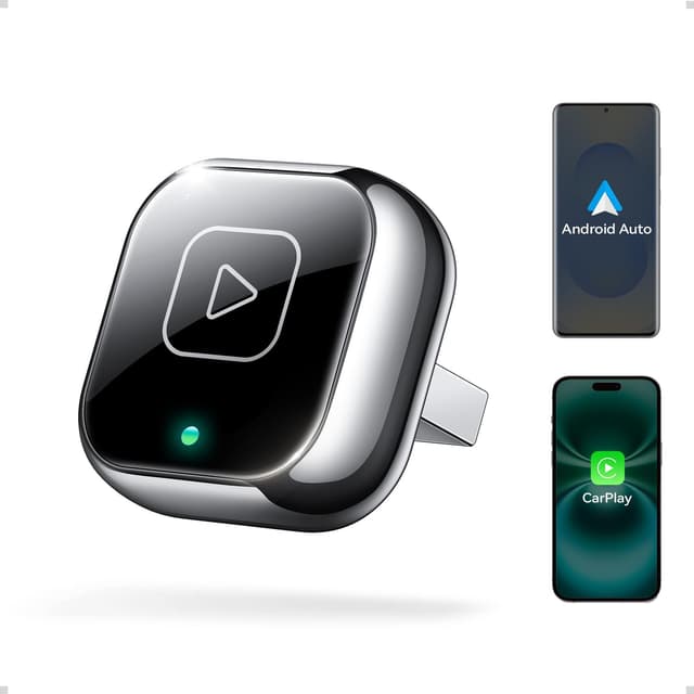Mavlou Wireless Carplay & Android Auto Adapter - Metalldesign Mini & Stabiler 2-in-1-Dongle