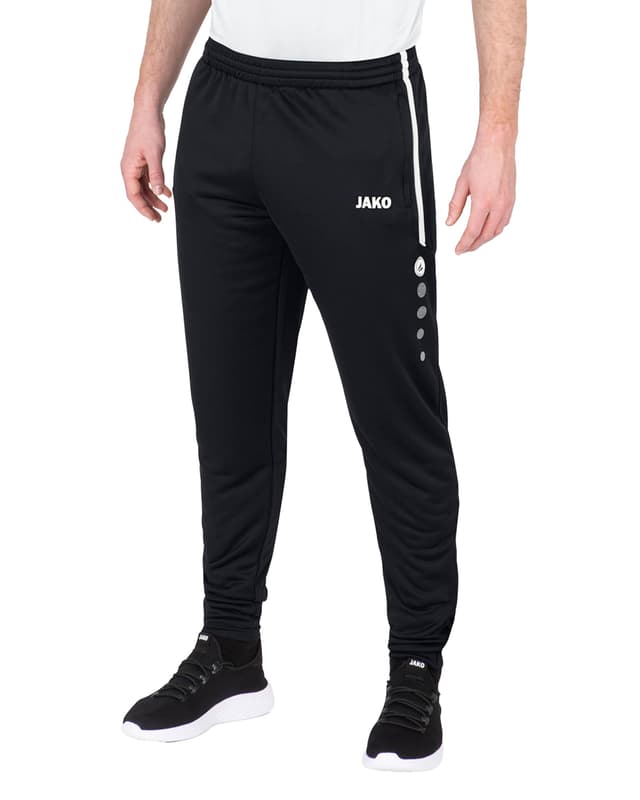 JAKO Herren Trainingshose Active | Sporthose lang XL Schwarz/Weiß 🏃‍♂️