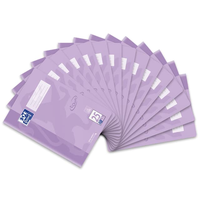Angebot: Oxford Schulheft A4 Touch, 16 Blatt, pastell flieder, 15 Stück 📘🌸