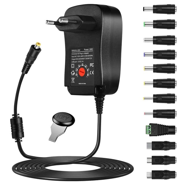 🔌 Mizikuu Universal Netzteil - Multi-Voltage Adapter für Haushaltselektronik und LED-Streifen