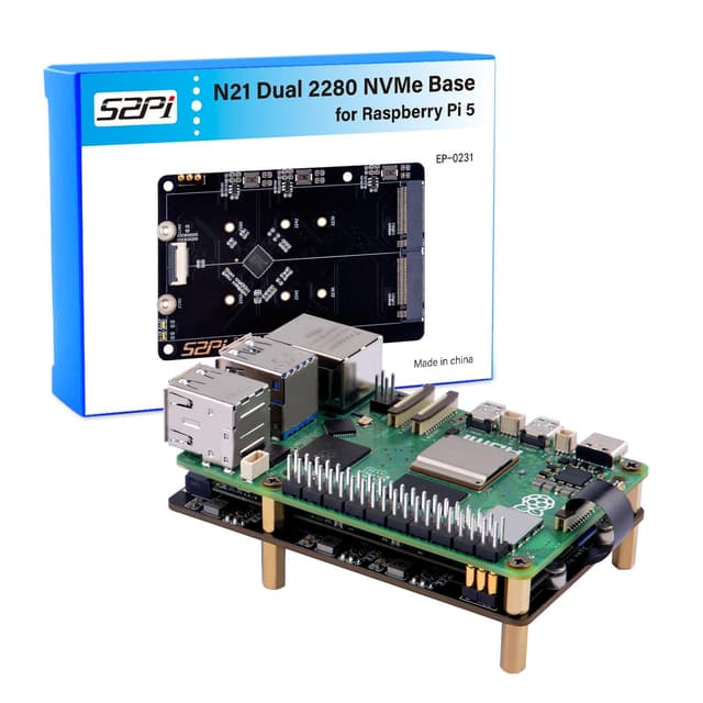 🚀 GeeekPi N21 Dual NVMe SSD Shield Bottom für Raspberry Pi 5 🌟
