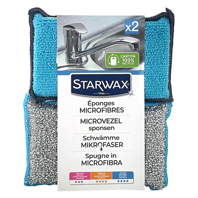 STARWAX - Mikrofaser-Schwämme x 2 🌟🧽