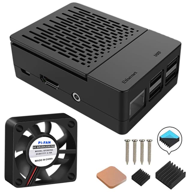🌟 GeeekPi Raspberry Pi 3 B+ Gehäuse mit Lüfter und Kühlkörpern 🌟