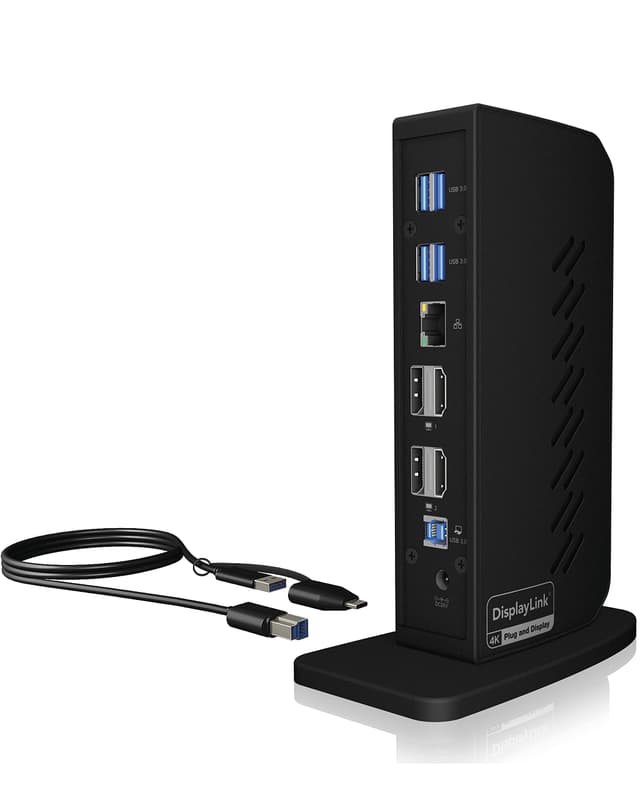 🚀 Spektakuläres Angebot! ICY BOX USB-C Docking Station (12-in-1) für 2 Monitore (2x HDMI / 2x DP) 🌟