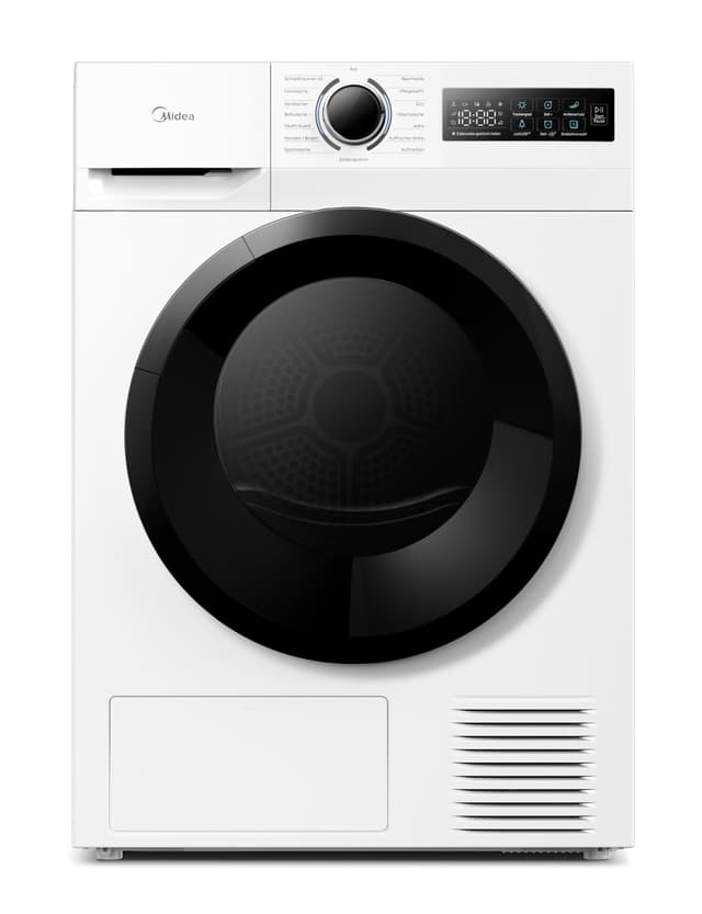 Midea MD11EH70BD Wärmepumpentrockner, 7 kg, Energieklasse D, 🌟 Schnelltrocknen 35' & HealthGuard 🌡️ - Weiß 7kg