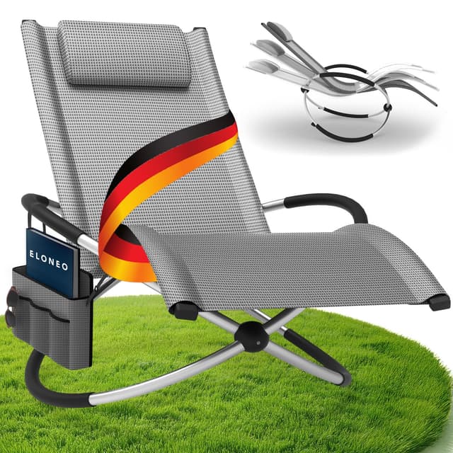 🌞 ELONEO Schaukelliege Outdoor mit Tasche, Relaxliege bis 180 kg Belastbarkeit 🌿
