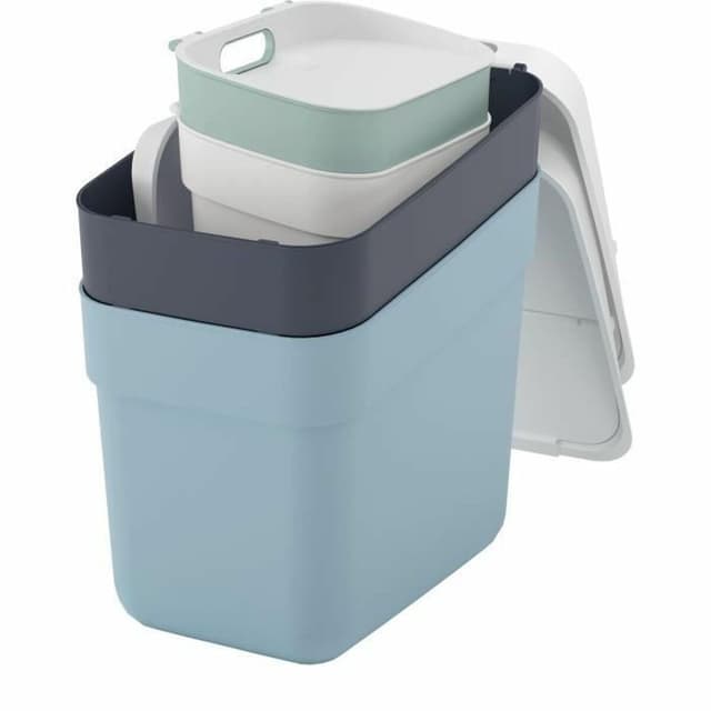 🌟 CURVER Ready to Collect Mülleimer Set 🗑️ 4er-Set (5L + 10L + 2x20L) Sortiert
