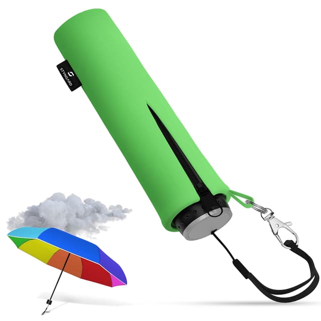 STYNGARD Regenschirm Kinder mit Sicherheitsreflektoren und Reflektorband - Kinder Regenschirm Mädchen & Junge - Kinderschirm - Schirm für Schulranzen Modell STOCKHOLM Regenbogen 🌈🌂