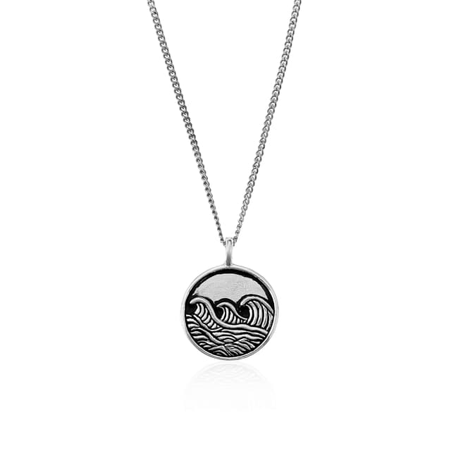 Made by Nami Herren Surfer Halskette mit Anhänger - Handmade Glieder-Kette
