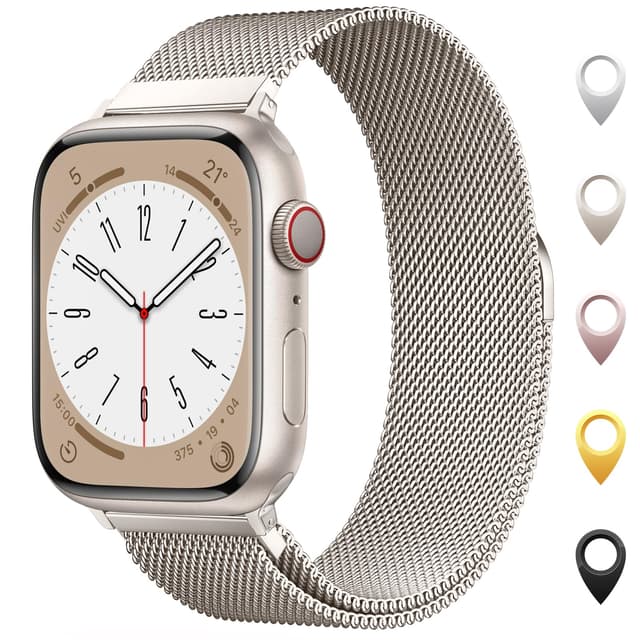 Original Milanaise Ersatzarmband für Apple Watch 🌟 Magnetische Metall Armbänder 🌙 Kompatibel mit Apple Watch Series 10/9/8/7/6/5/4/3 SE Ultra 🎁