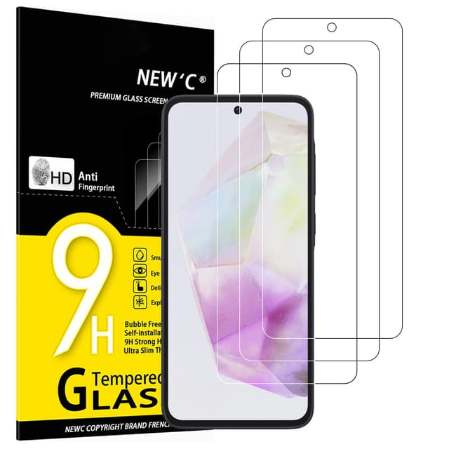 📱🔒 NEW'C 3 Stück Panzerglas für Samsung Galaxy A35 5G 6,6 Zoll Transparent