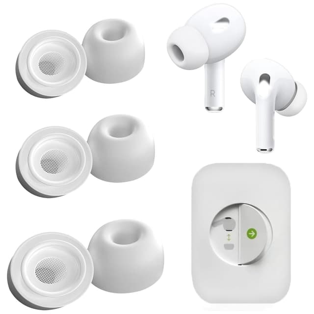 Adhiper Ersatz-Ohrstöpsel für Airpods Pro 2. Generation mit Loch zur Geräuschreduzierung