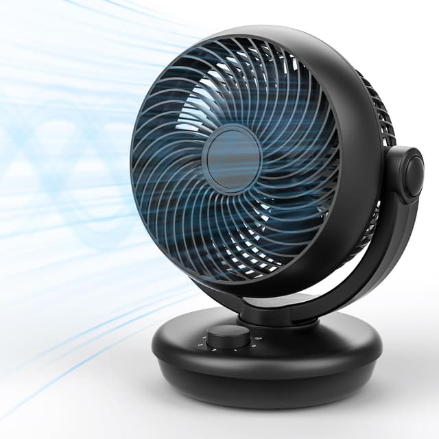 Dreamhigh® Tischventilator Sehr Leise - 35dB Ultra-Leiser Tisch Ventilator mit 3 Geschwindigkeiten 🌀