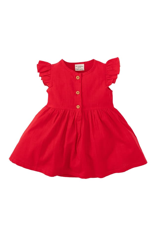 DeFacto Baby-Mädchen Kleid 6-9 Monate Rot 🌟🦄