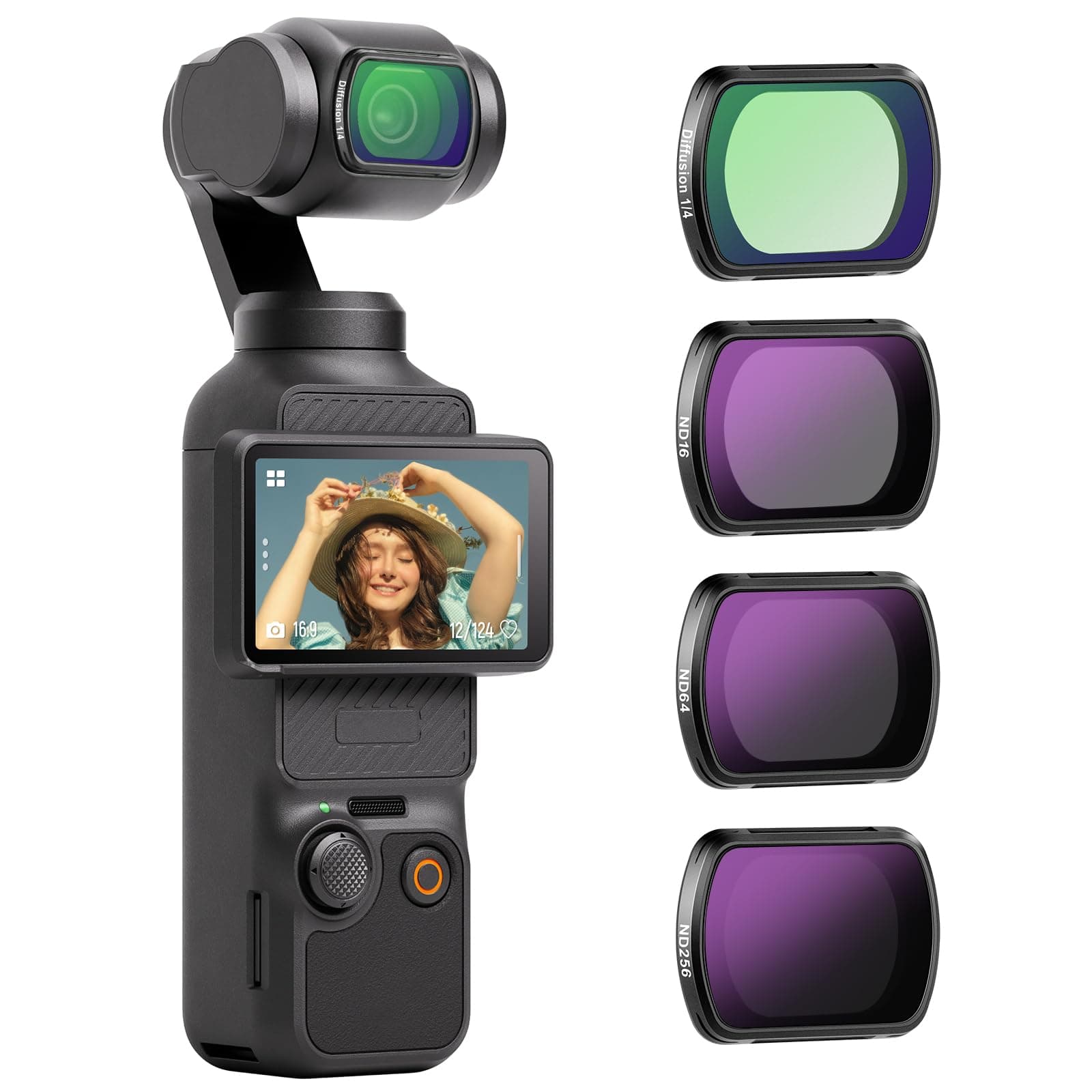 NEEWER Magnetisches ND und Black Diffusion 1/4 Filter Set für DJI OSMO Pocket 3 📷✨