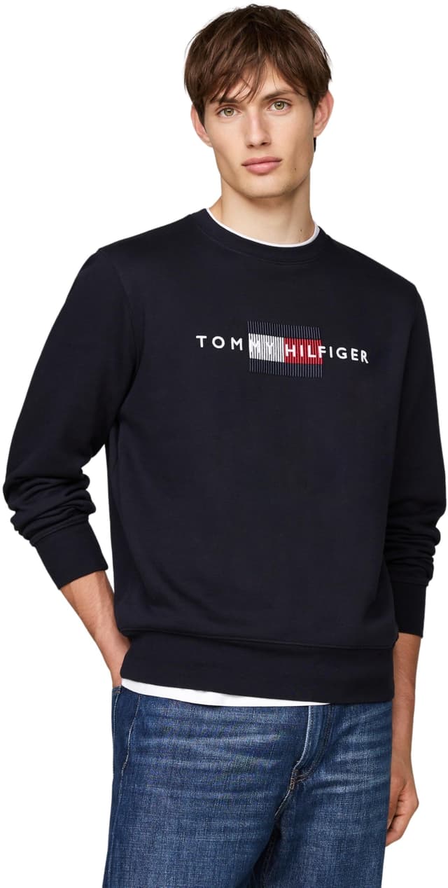 Tommy Hilfiger Herren Pullover Sweatshirt 3XL Große Größen Blau (Desert Sky) 🌟 Deal des Tages! 🌟