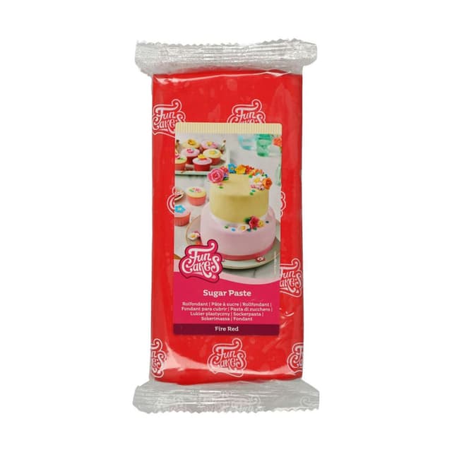 🔥 FunCakes Rollfondant Fire Red 1 kg: Perfekt zum Dekorieren von Kuchen! 🎂