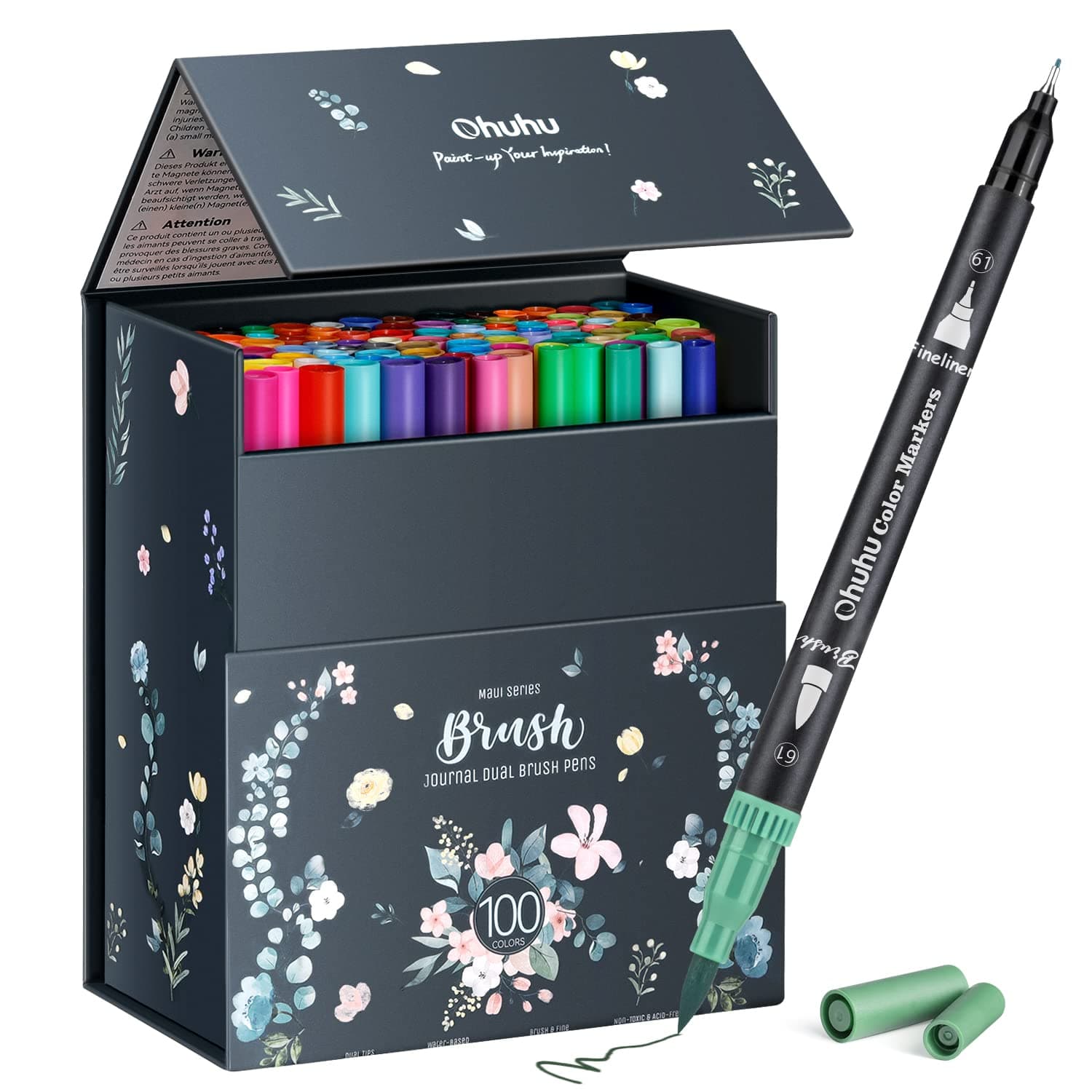 Ohuhu 100 Farben Filzstifte Dual Brush Pen Set mit Doppelspitze 🎨