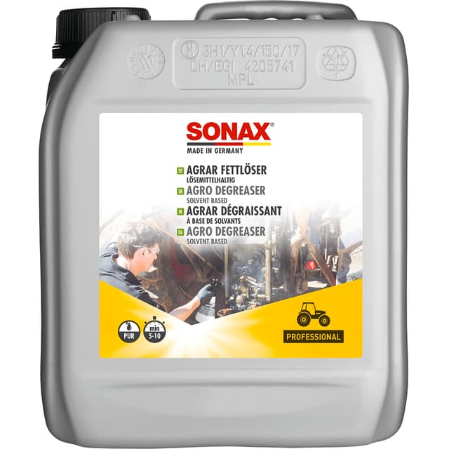 🚜 SONAX AGRAR FettLöser lösemittelhaltig (5 Liter) für verhärtete Fettbeläge an Hydraulik, Lenkung und Motor 🛠️