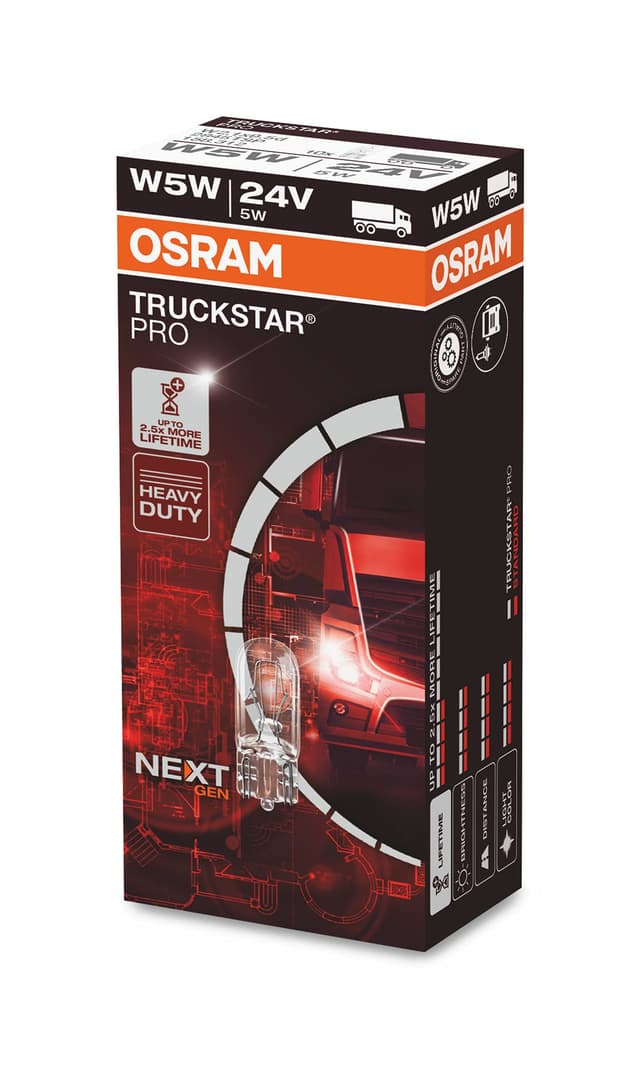 🚚 OSRAM TRUCKSTAR® PRO W5W: +120% mehr Helligkeit, 24V LKW Lampe