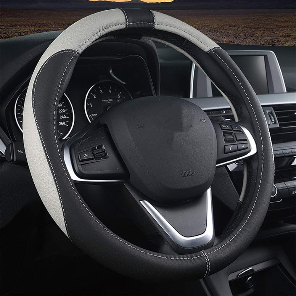 Coofig Auto Lenkradbezug 🚗 aus Microfiber Leder | Langlebig & Atmungsaktiv
