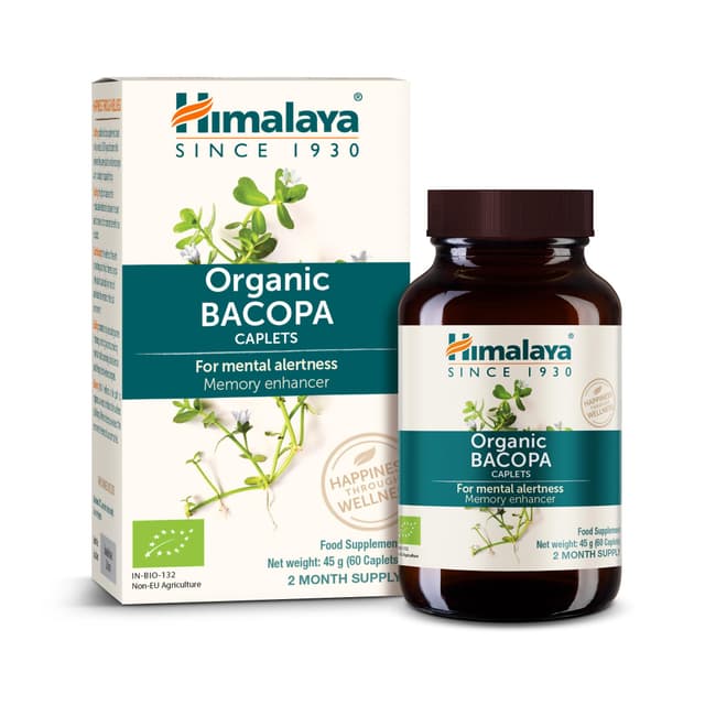 Himalaya Bio Bacopa (Brahmi) Monnieri Nootropisches Kräuterergänzungsmittel 🌿🧠