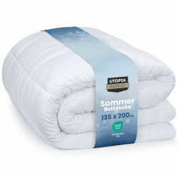 Utopia Bedding Bettdecke 135 x 200 cm 🌟 Ganzjahres-Bettdecke 🛏️ Mikrofaser Schlafdecke (Weiß) Weiß 135 x 200 cm Angebot bei HelloDeals