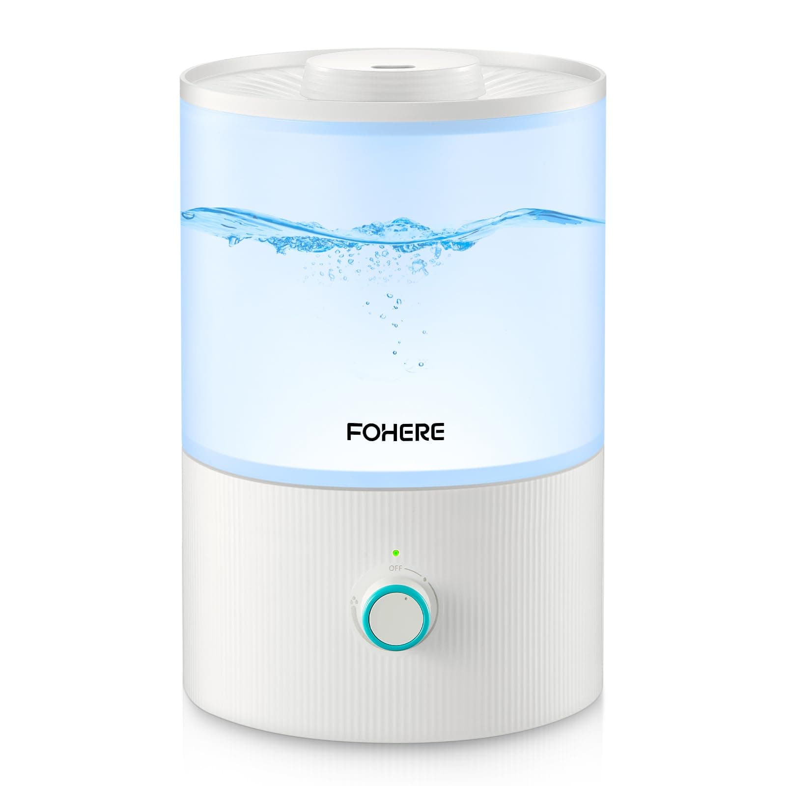 FOHERE Top-Fill Luftbefeuchter für Schlafzimmer und Kinderzimmer, 3,2L Leiser Luftbefeuchter für Babys und Pflanzen