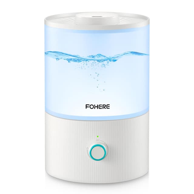 FOHERE Top-Fill Luftbefeuchter für Schlafzimmer und Kinderzimmer, 3,2L Leiser Luftbefeuchter für Babys und Pflanzen