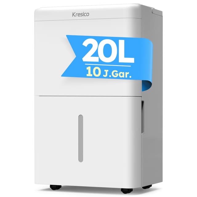 Kresico Luftentfeuchter elektrisch 20L - Premium-Entfeuchtung mit Doppelnutzen