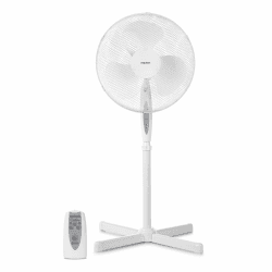 MEDION Standventilator mit Fernbedienung 🌀 45 Watt Leistung 🌬️ Schwenkfunktion 🔄 weiß MD18795 Angebot bei HelloDeals