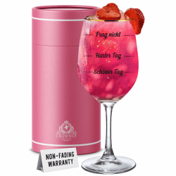 CROWNLY CRYSTAL® Lustiges Weinglas mit Spruch Frag Nicht, Harter Tag, Schöner Tag! Personalisierte Geschenke Frauen Geburtstagsgeschenk Ideen Schöner Tag - Frag Nicht 🍷🎁 Angebot bei HelloDeals