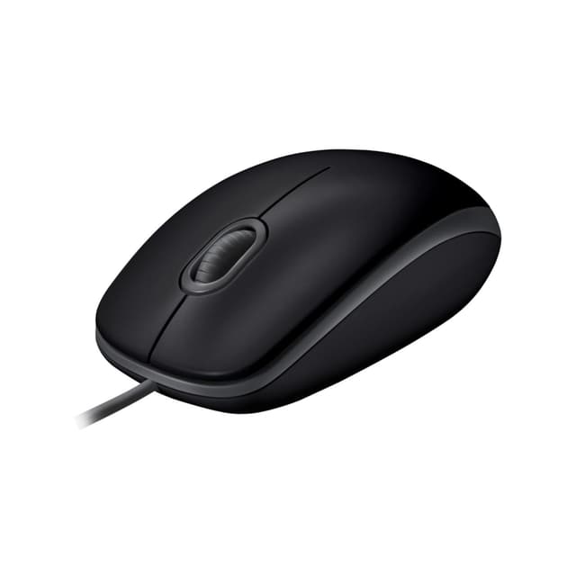🖱️ Logitech B110 Kabelgebundene USB-Maus - Grau Schwarz Einzelpack