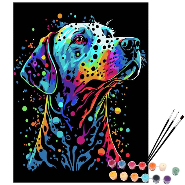 🎨 EXERZ Malen-nach-Zahlen-Set Hund 🖌️🐕