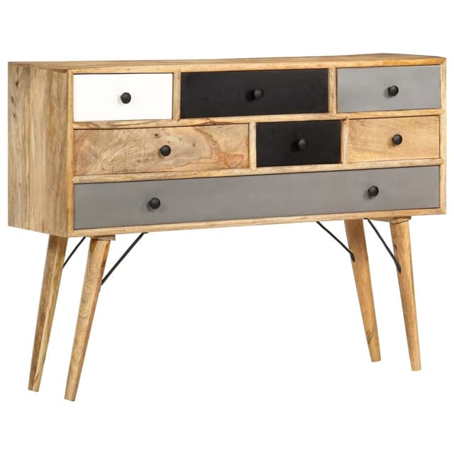 🌟 vidaXL Sideboard 110 x 30 x 82 cm Massivholz Mango 🌟