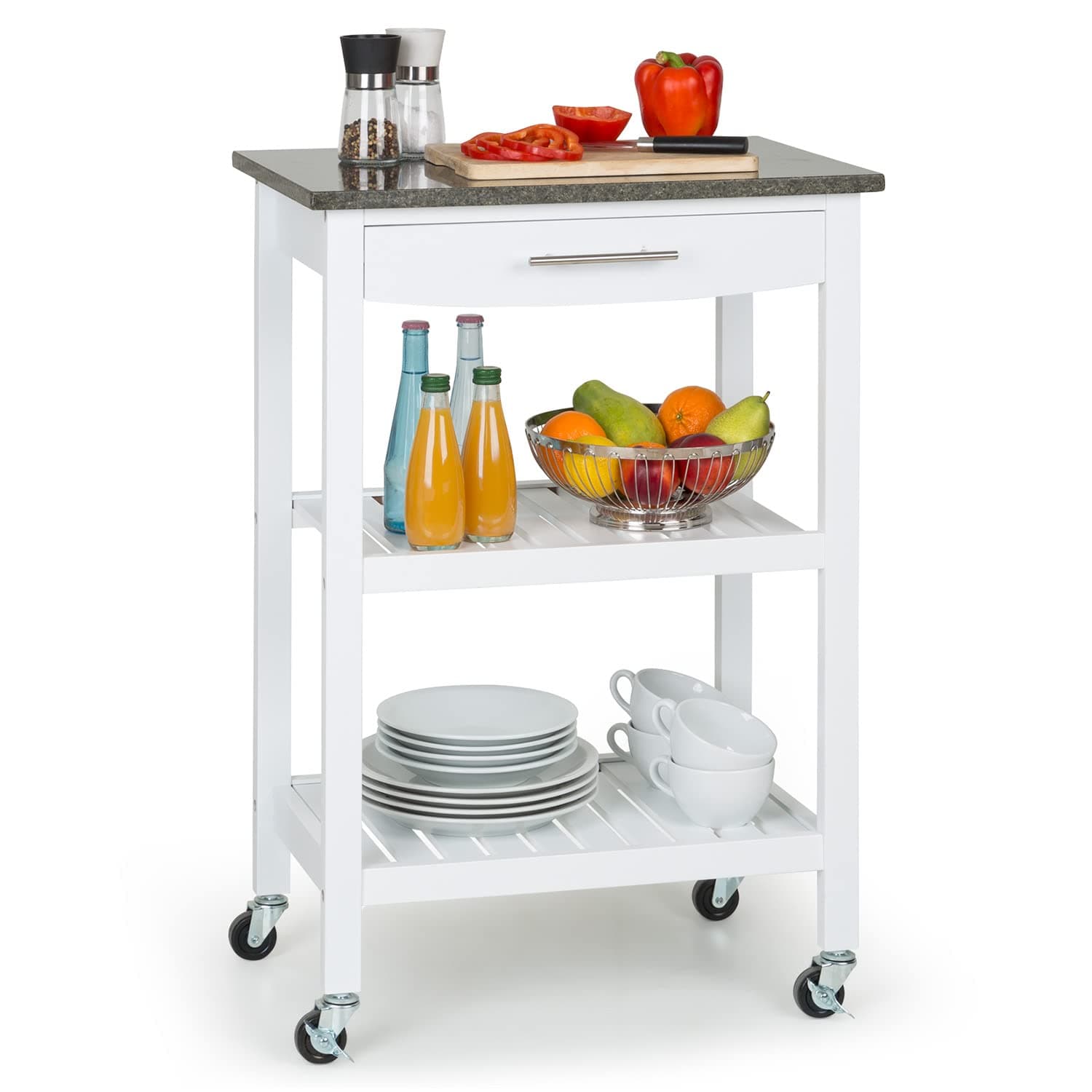 🌟 Klarstein Servierwagen: Küchenregal für Obst und Gemüse 🍎🥦🛒