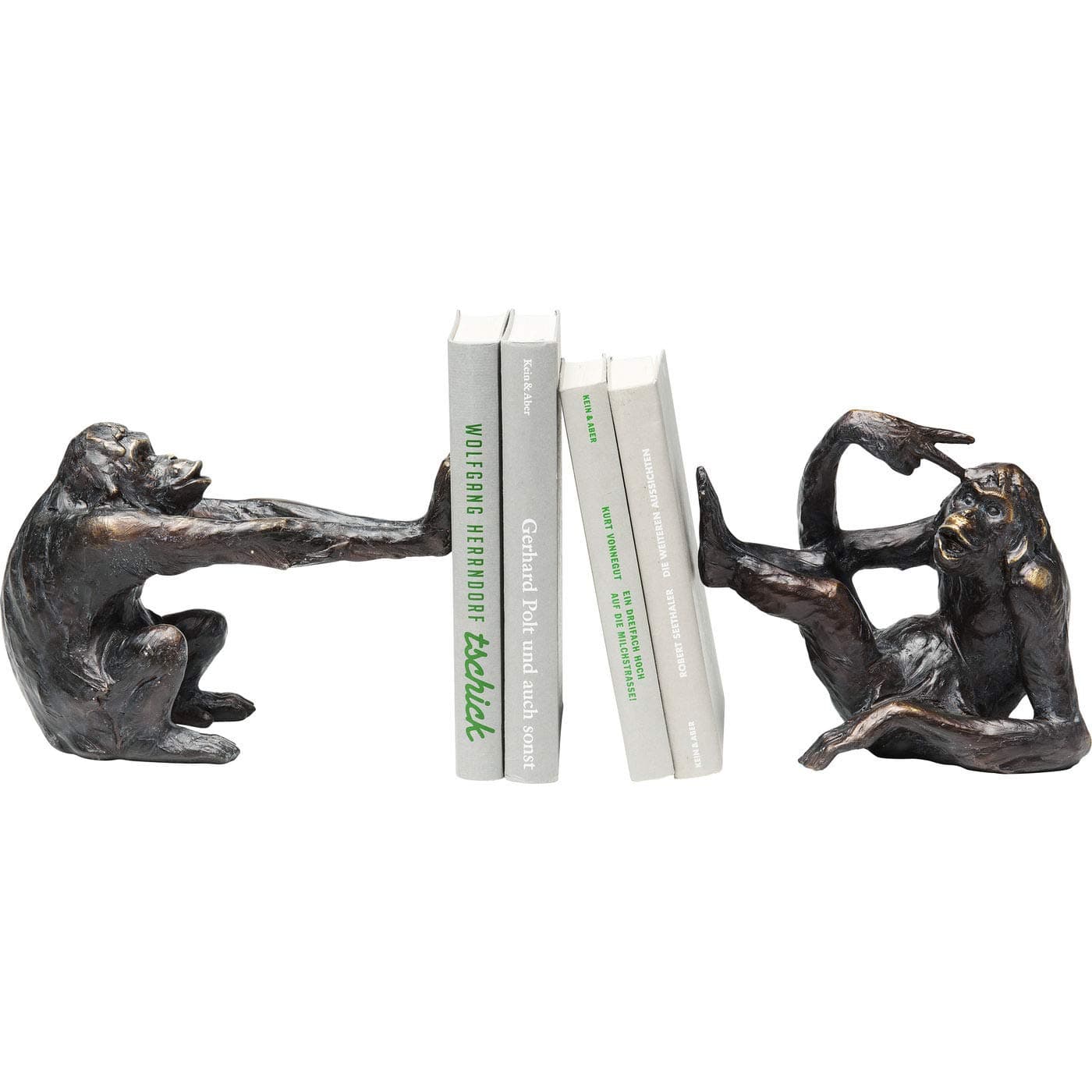 Kare Design Buchstütze Monkey 2er Set Schwarz 🐒📚