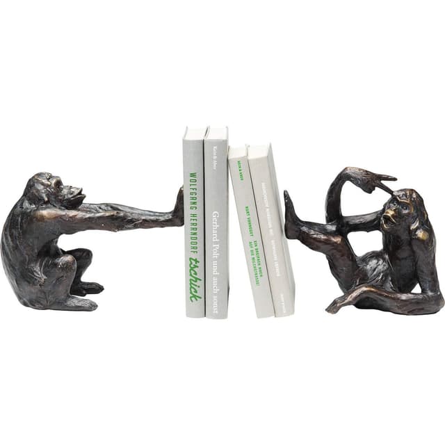 Kare Design Buchstütze Monkey 2er Set Schwarz 🐒📚