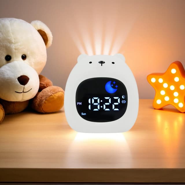 Xinjinhju Kinder Wecker Nachtlicht mit Bär Design 🐻