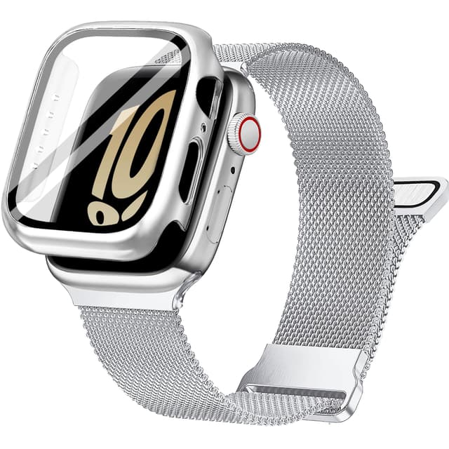 Ocaer Kompatibel mit Apple Watch Armband 40mm Hülle, Metall Magnetisch iWatch Armband mit Bildschirmschutz für Apple Watch SE Series 6 5 4