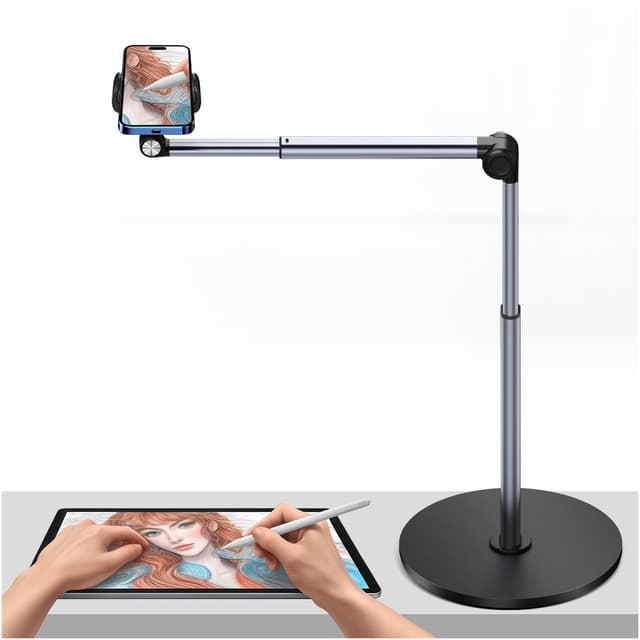 📱 yAyusi Overhead Stativ Handy für iPhone - 30 cm Lang | Verstellbarer Handyhalterung Stativ Tisch 🎥