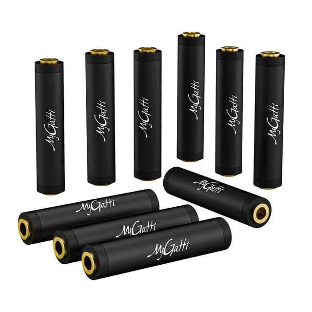 🎧 Mygatti 3.5mm AUX Buchse auf Buchse vergoldete Kupplung (10er-Pack) 🎶