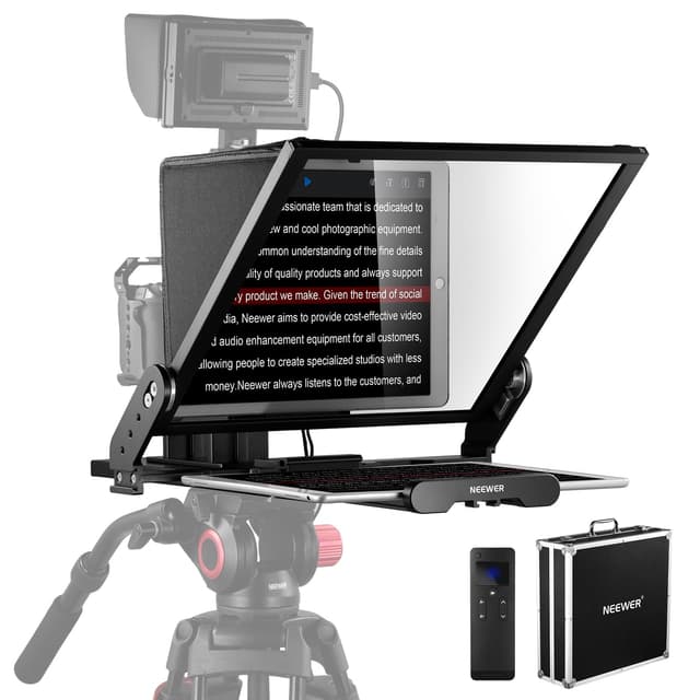🌟 NEEWER Teleprompter C12 Modulares Design mit RT113 Fernbedienung und App Steuerung 🌟