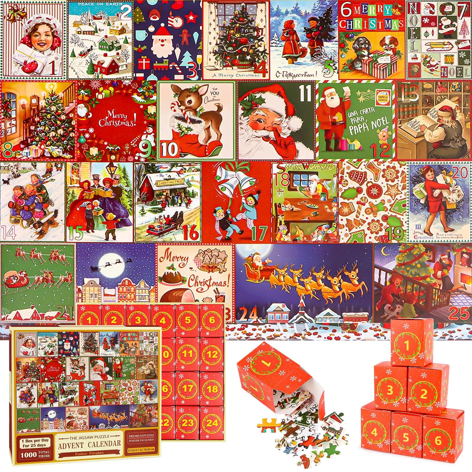 🎄 Weihnachten Puzzle Adventskalender 2025 🎁 1008 Teile Puzzle 🧩