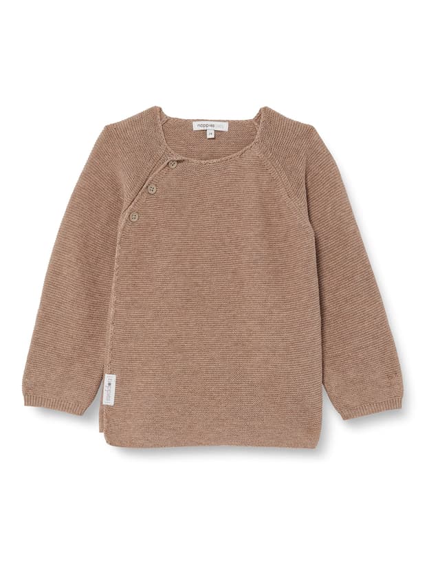 👶🧥 Noppies Unisex Baby U Cardigan Knit Ls Pino Strickjacke 56 Taupe Melange - P757 Sonderangebot! 🌟