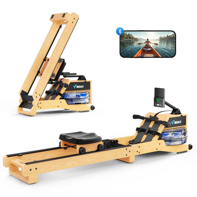 MERACH Rudergerät für Zuhause 🚣‍♂️ Premium-Roteiche 🌳